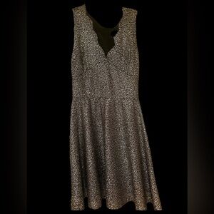 Chic Black and Silver Midi Dress